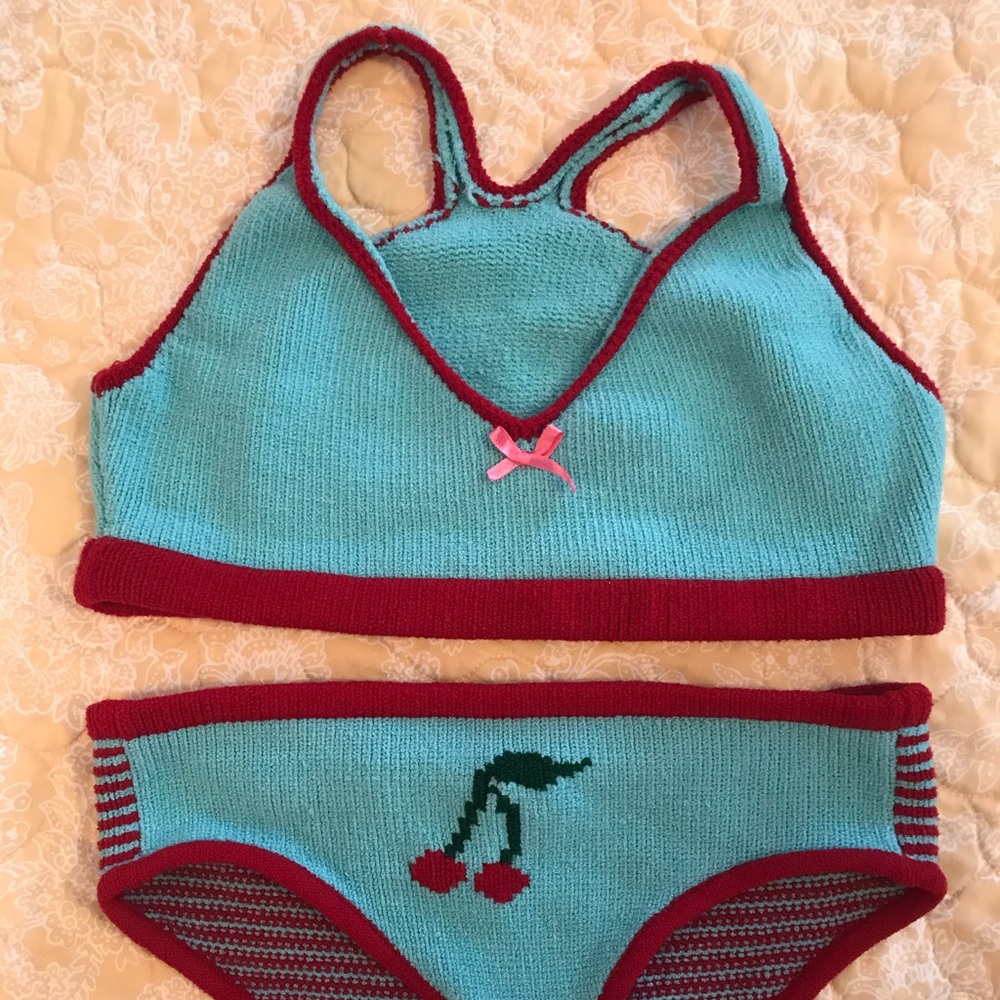 Knitty Kitty Bra & Panty Lounge Set